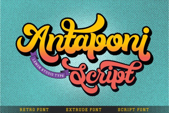 Antaponi Script: Bold Display Font