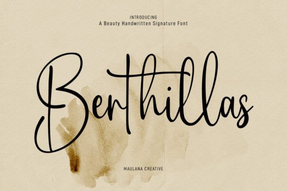 Berthillas: A Dazzling Script Font for Handmade Creators
