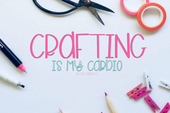 Crafting is My Cardio Font Review