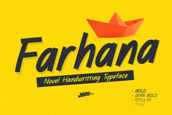 Farhana: A Handwritten Typeface for Creative Projects