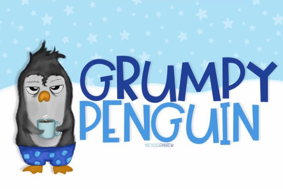 Grumpy Penguin Font: A Unique Handwritten Style