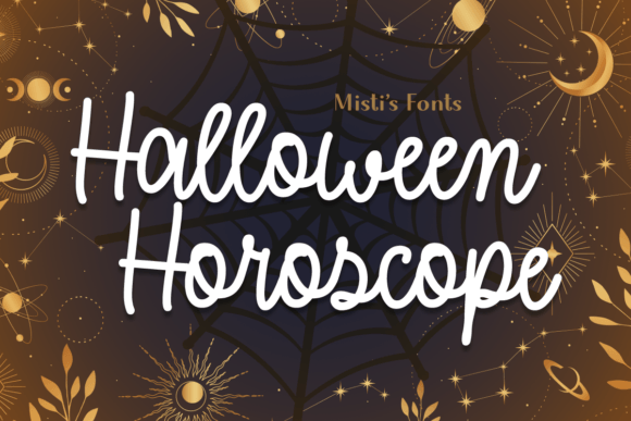Halloween Horoscope Font for Spooky Design