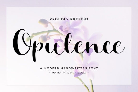 Opulence Font: Elegant Script for Editorial Design