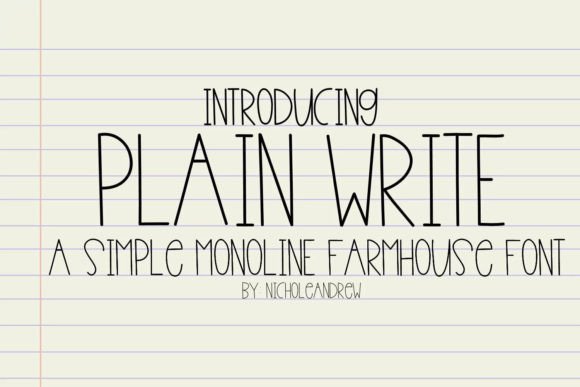 Plain Write Font for Web Design